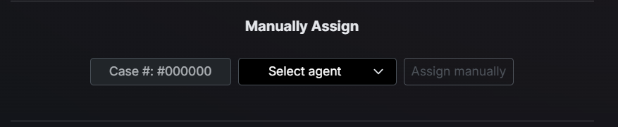 Blind Distribution manual assignment section