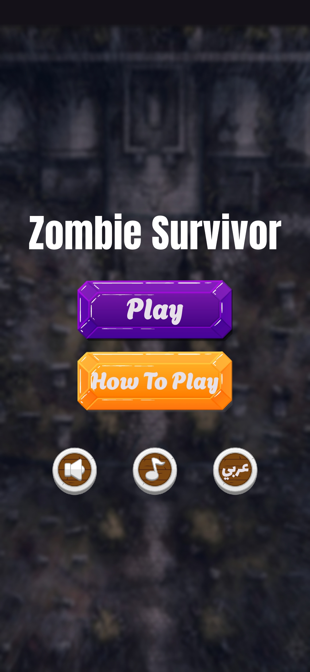 Zombie Survivor main page
